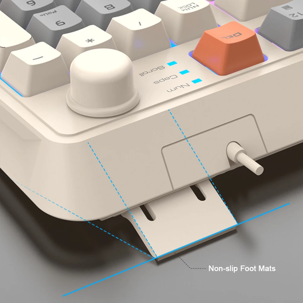 Keyboard mekanis berkabel 94 tombol, dengan Mouse Keyboard bercahaya lampu RGB Keyboard dapat ditukar panas Keypad pribadi untuk Laptop