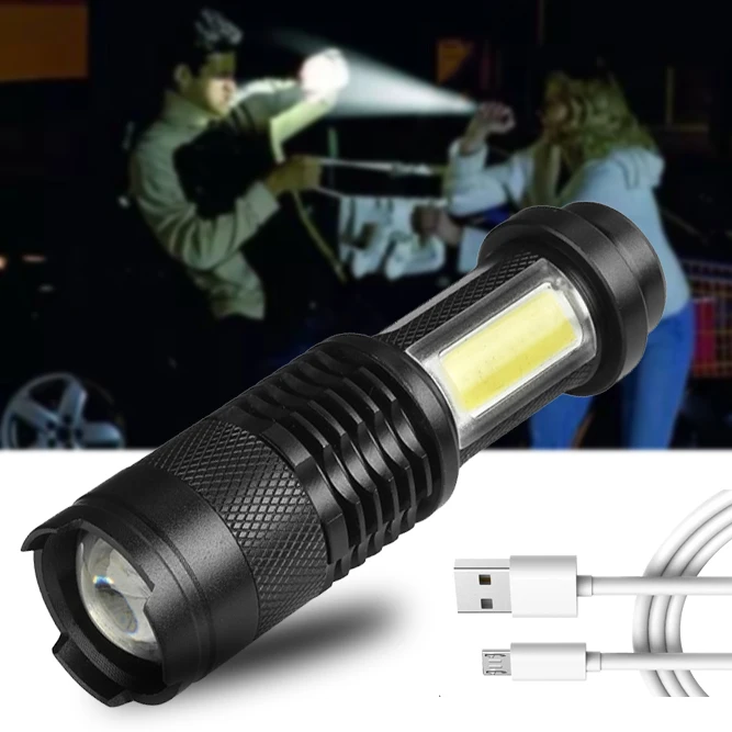 2000lm Built in Battery Adjustable Zoomable Light 10w Mini Portable Led Flashlight Lantern XP-GQ5 Torch Aluminum Sport Bulbs