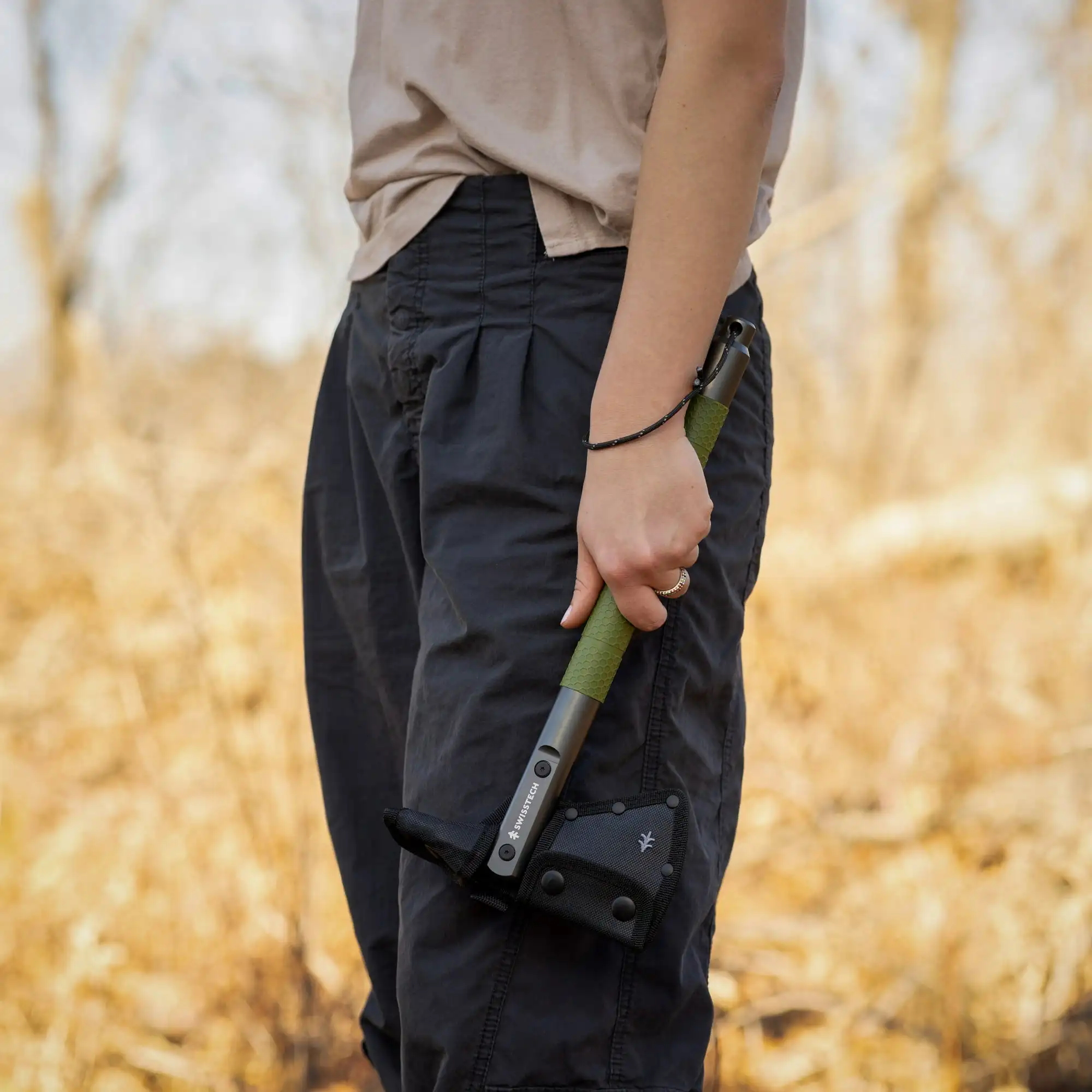 

Camping Hatchet, Stainless Steel Head, Aluminum Body, Pry Tool, Sheath Included
