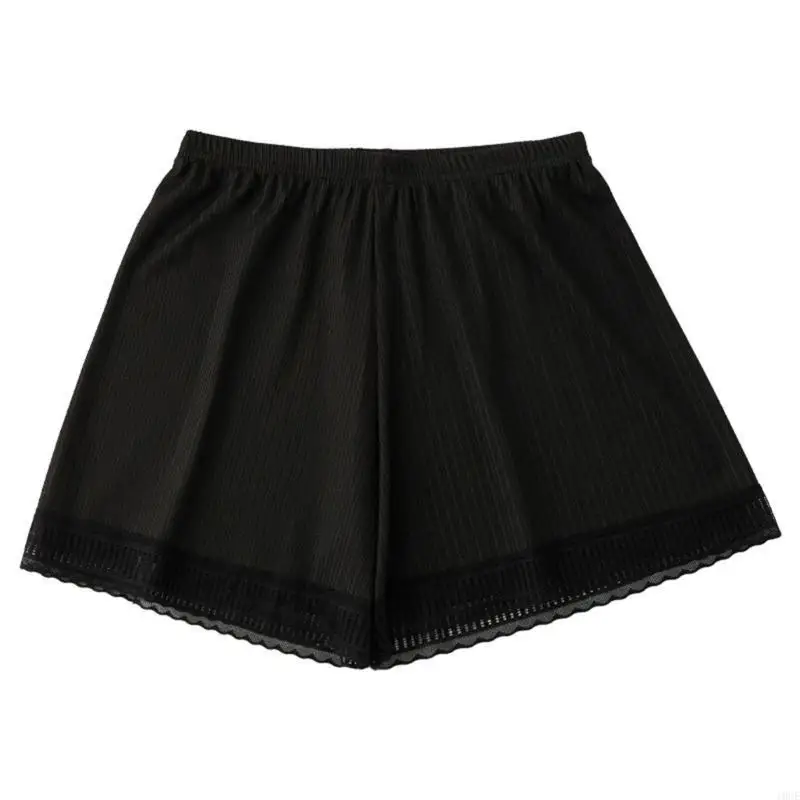 Women Lace Color Half Slip Shorts for Under Dresses Ice Silk Knickers