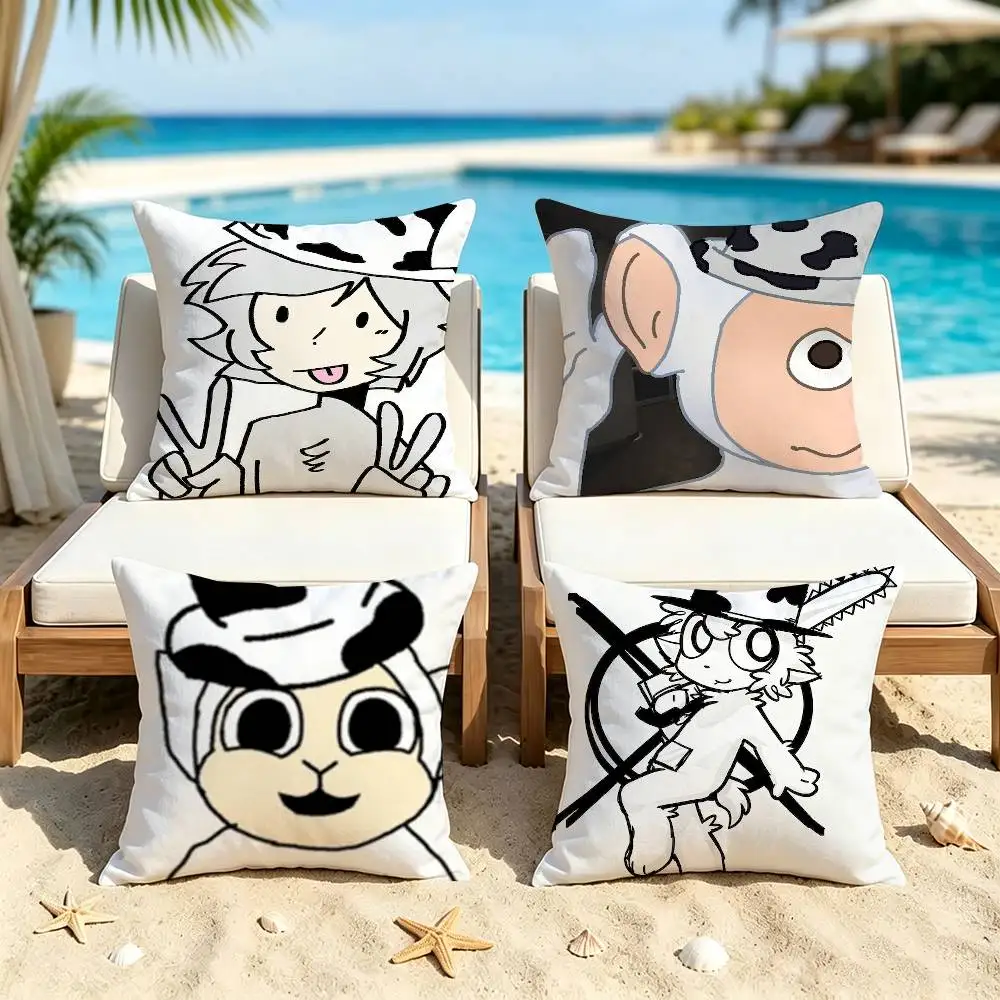 3S-Slendytubbies 3 G-Guardian Double-Sided Printed Cushion Cover Bedroom Bedside Sofa Pillow Case