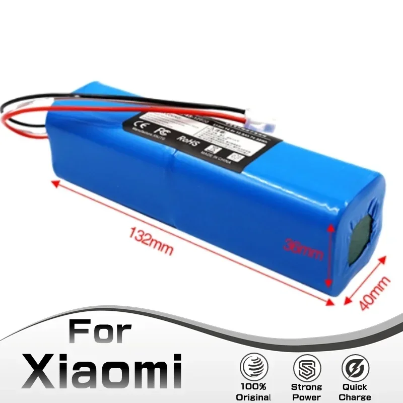 

14.4V Vacuum cleaner battery 12.8Ah For XiaoMi Lydsto R1 Robot Vacuum Cleaner R1 Battery Pack with replace