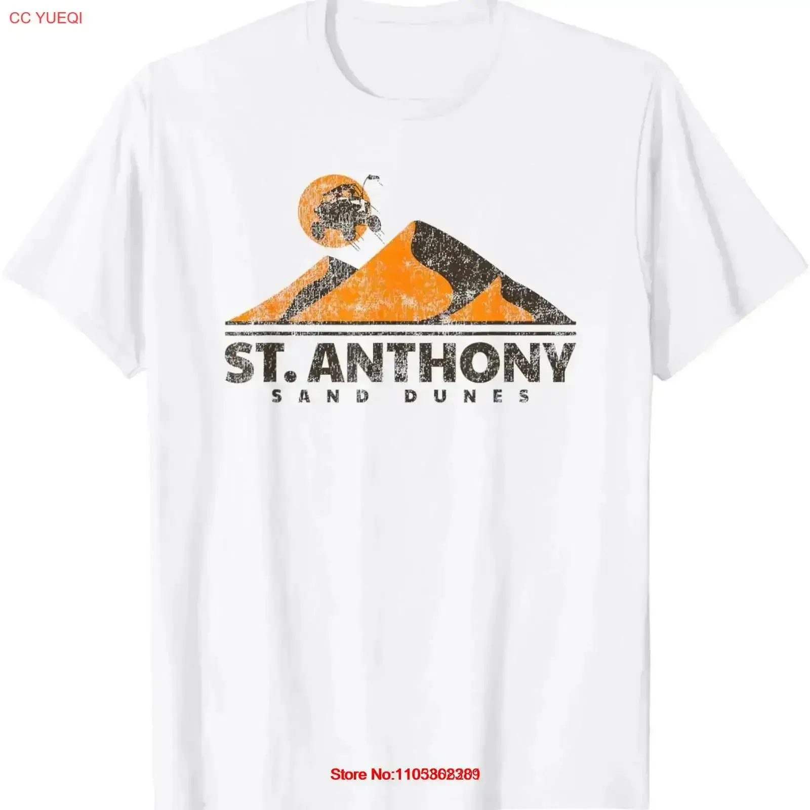 Camiseta St Anthony Sand Dunes All Terrain Vehicle ATV, camiseta vintage lavada y versátil para uso diario, transpirable, vintage para hombre