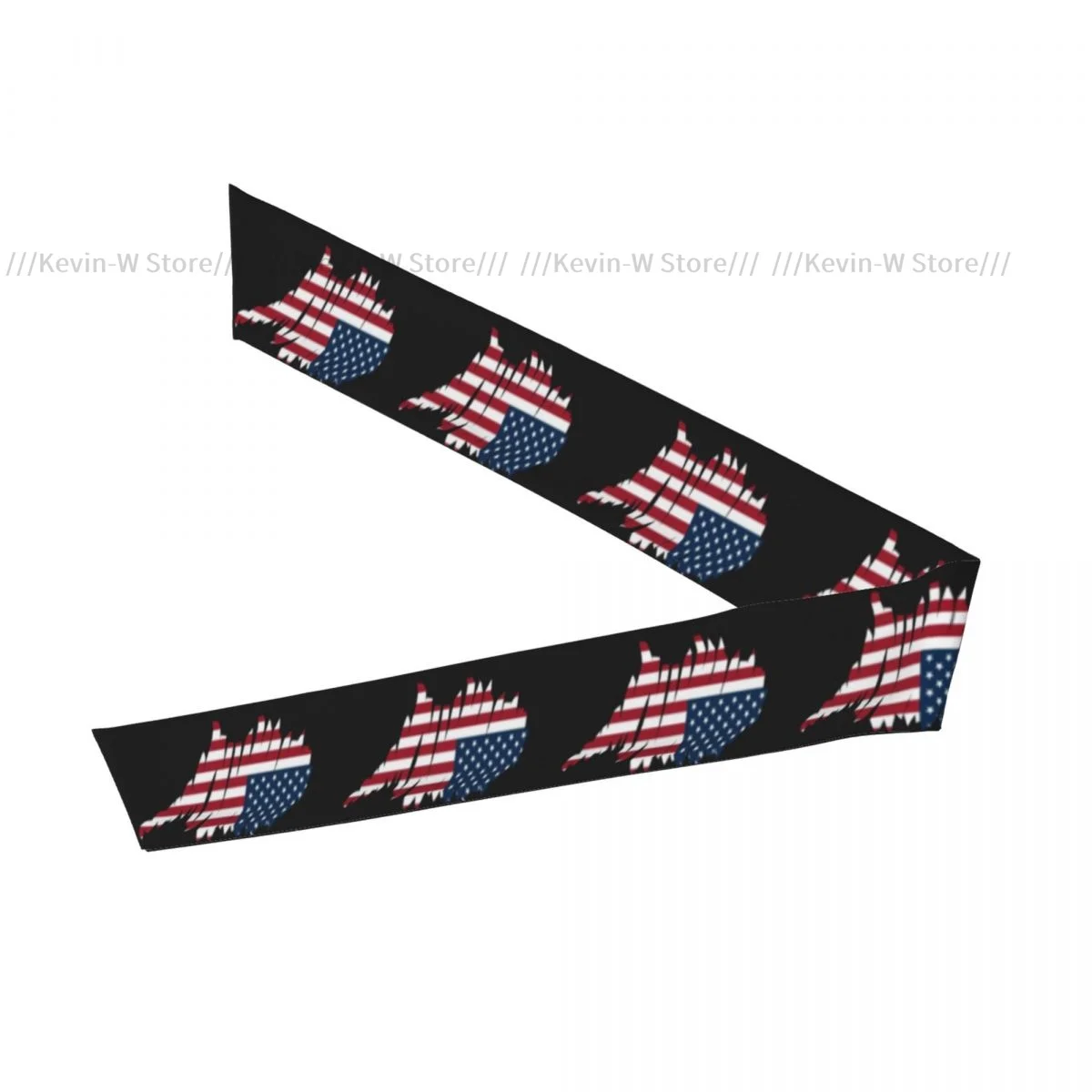 United States Map Of Flag Bandanas Hairband Head Tie Sports Headband for Running Tennis Karate Athletics Brief Style