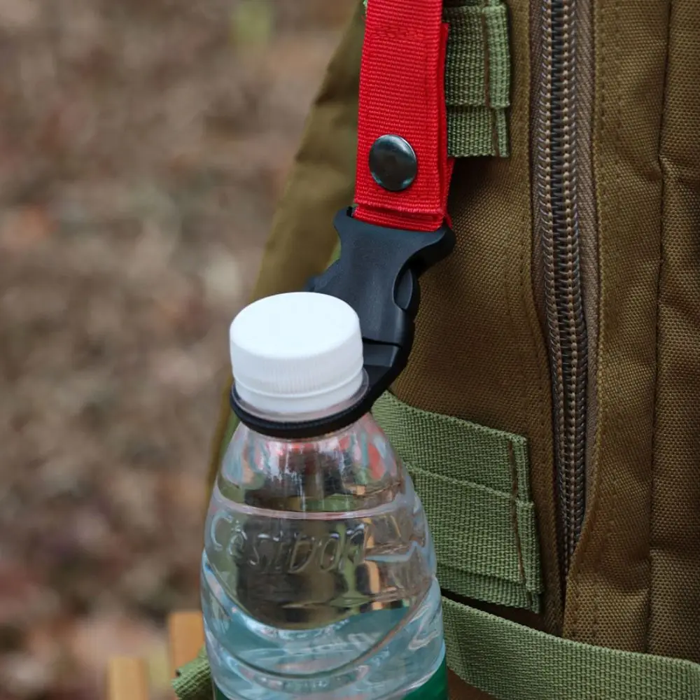 Portable Plastic Water Bottle Holder Black Khaki Green Multifunctional Water Cup Buckle Kettle Hook Hiking Camping