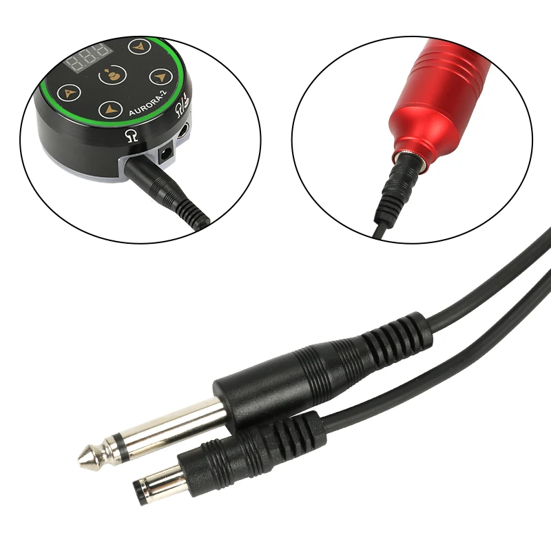 5pcs 1.8m DC Connection Tattoo Clip Cord For Tattoo Machine Hook Line For Tattoo Power Supply Silicone Power Cable