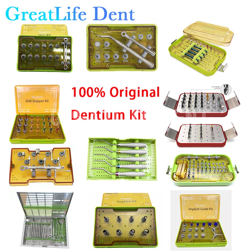 

GreatLife 100% Original Dentium DASK Dental Implant Bone Chisel Digital Guide Surgery Prosthetic Osteotome Tool Kit Implant kit