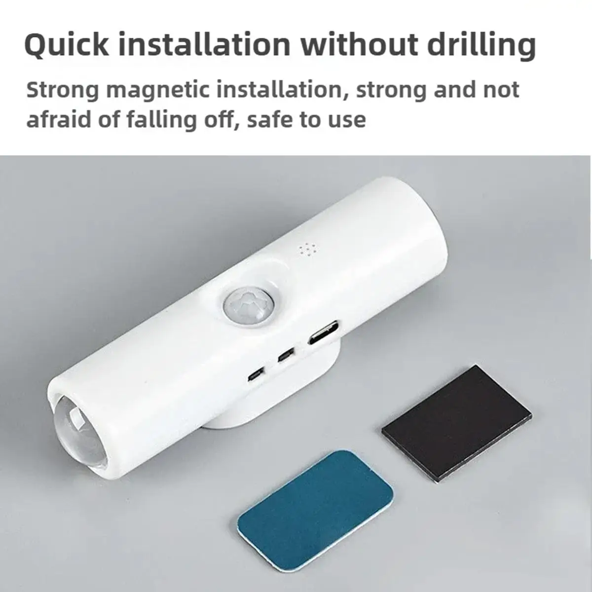 USB قابلة للشحن محس حركة Led ضوء الليل داخلي مصباح لاسلكي الجدار المغناطيسي اللاسلكي غرفة نوم Rgb المحيطة درج الباب الحديثة #5