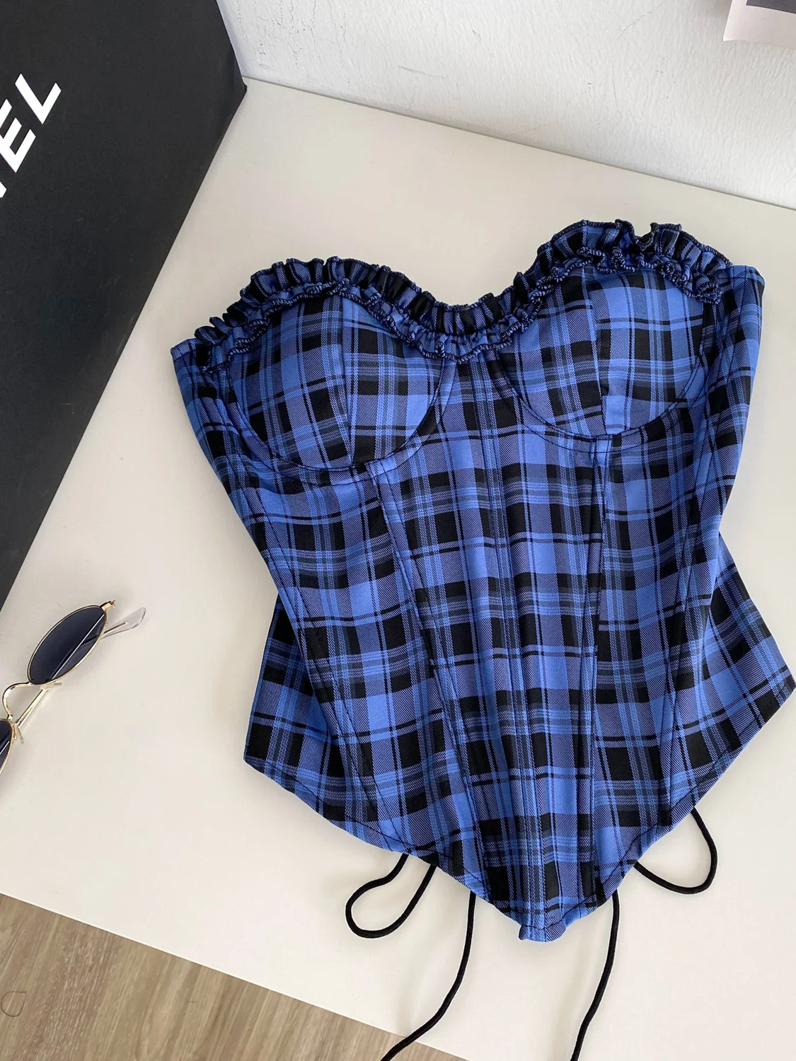 

Женский жилет в стиле ретро с завязкой на талии, клетчатый топ без рукавов, облегающая осенняя верхняя одежда с волокном