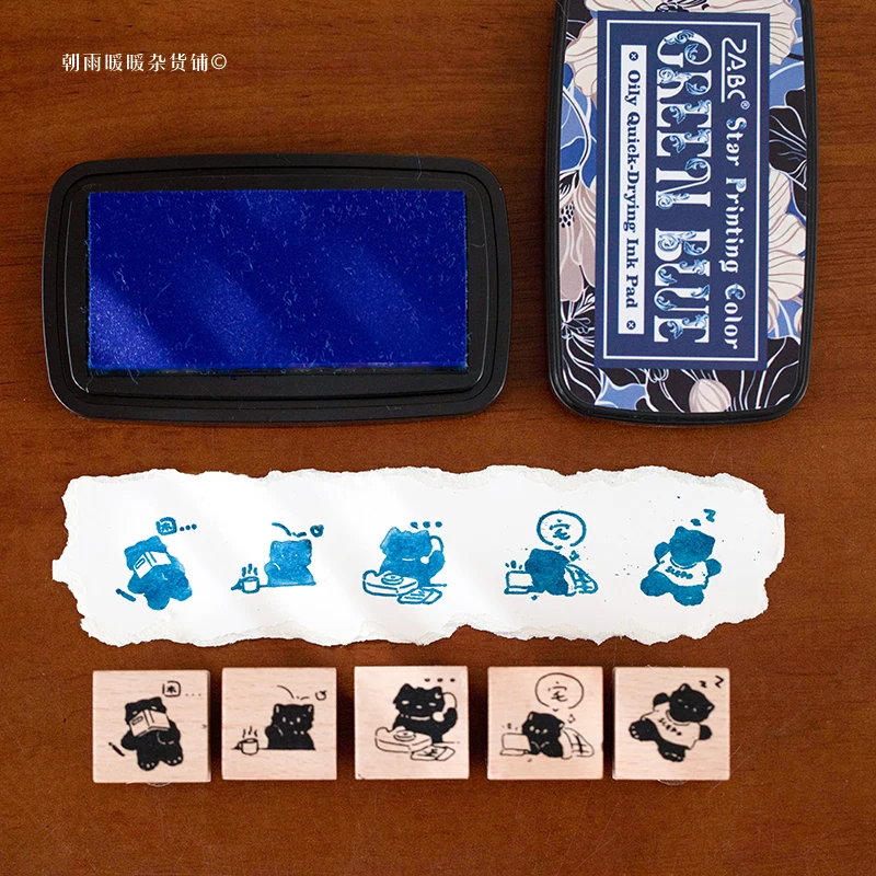 Chaoyu Retro Quick-Dry Oil-Based Ink Pad for Children and Students, Colorful Journal Stamps, Finger Paints, Handprints, Fingerprint Ink Pads