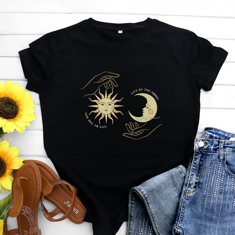 

Women's Cotton T-irt ort Sve round Ne Print Top Street Sle Slim Fit Summer Faion Creative Animal Pattern