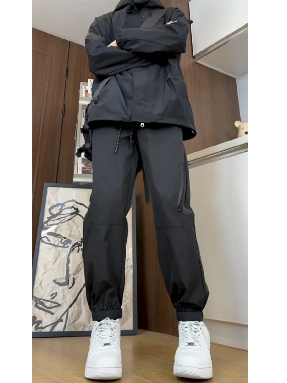 

American Sle Soft ell Tee-Proof Men's Spring Autumn Casual Sports Pants Youth Leisure Workwear Trousers Qui Dry