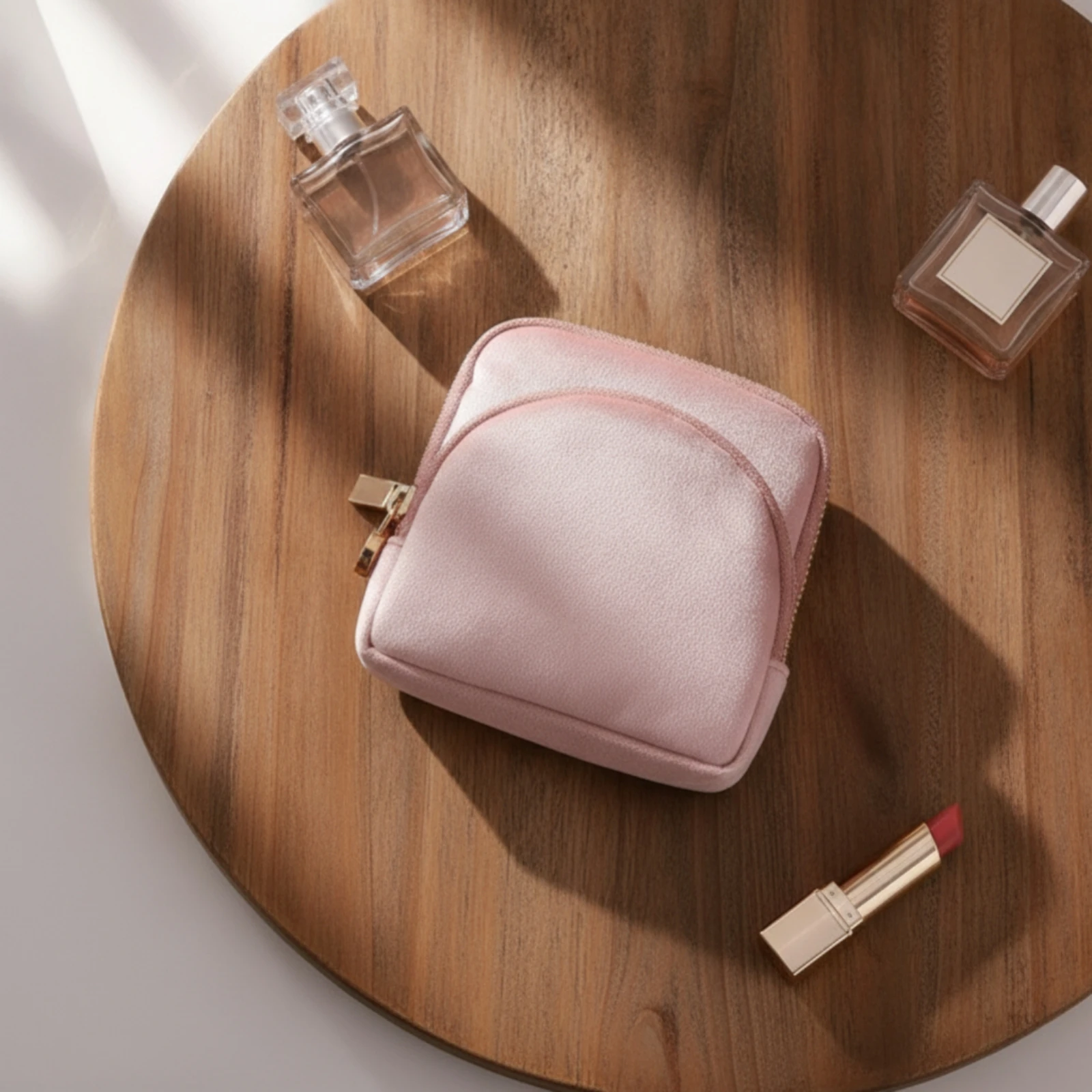 Travel Jewelry Case with Pockets Compact Jewelry Case with Zipper Pouches Zippered Slim for Travelers, Handbag