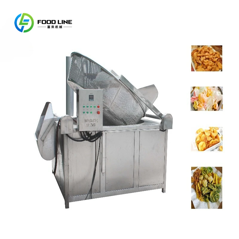 Customized Electric New Onion Ring Fryer Chips Doughnuts Chicken Batch Frying Machine SUS304 Material 80-120kg/h Capacity