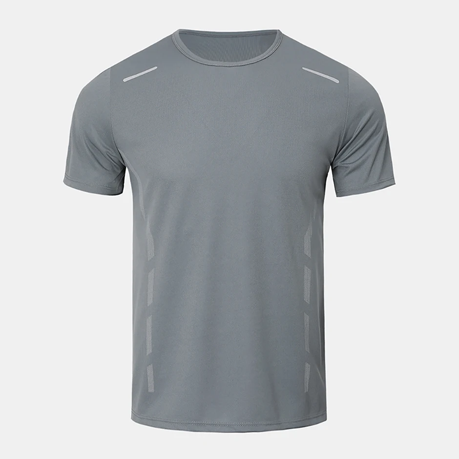 4/1 Pcs Men's Summer Multicolor Quick-drying Sports Short Sleeve Loose Breathable Fitness Running Badminton T Reflective Strip