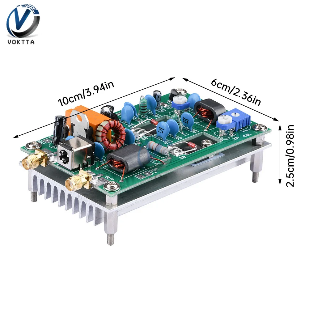 Imagem -06 - Amplificador de Potência de Ondas Curtas Equalizador de Áudio Estéreo cw Ssb Linear Alta Frequência Placa Acabada dc 1213.8v 30w