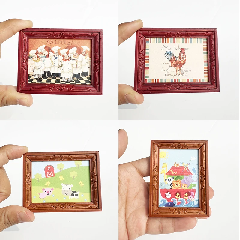 

Миниатюрная картина маслом для кукольного домика 1/12, современный декор, украшение для стен дома, реквизит