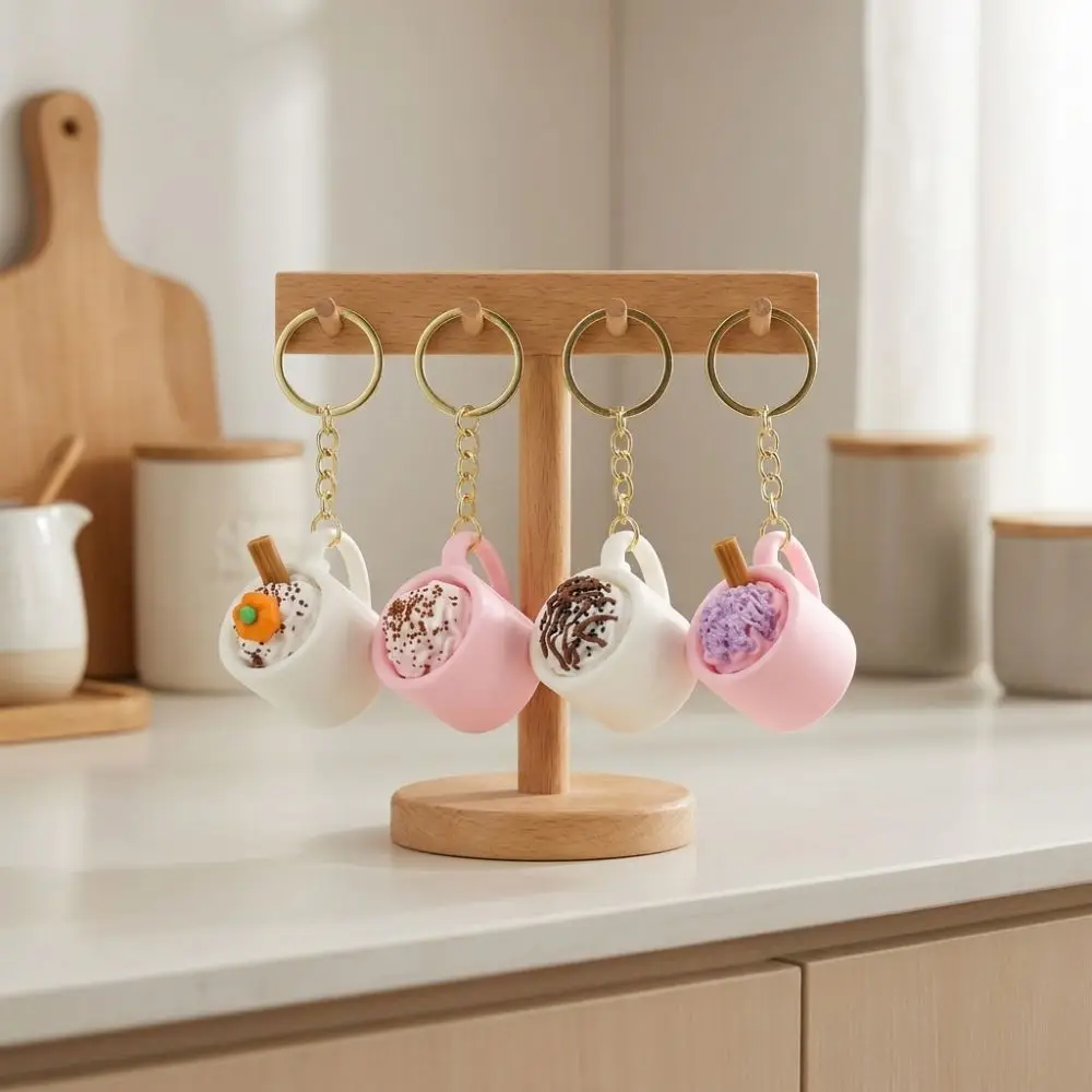 3D Printed Artificial Sundae Mug Clicker Coffee Cup Click Sound Simulated Ice Cream Fidget Keychain Mug Shaped Mechanical Click