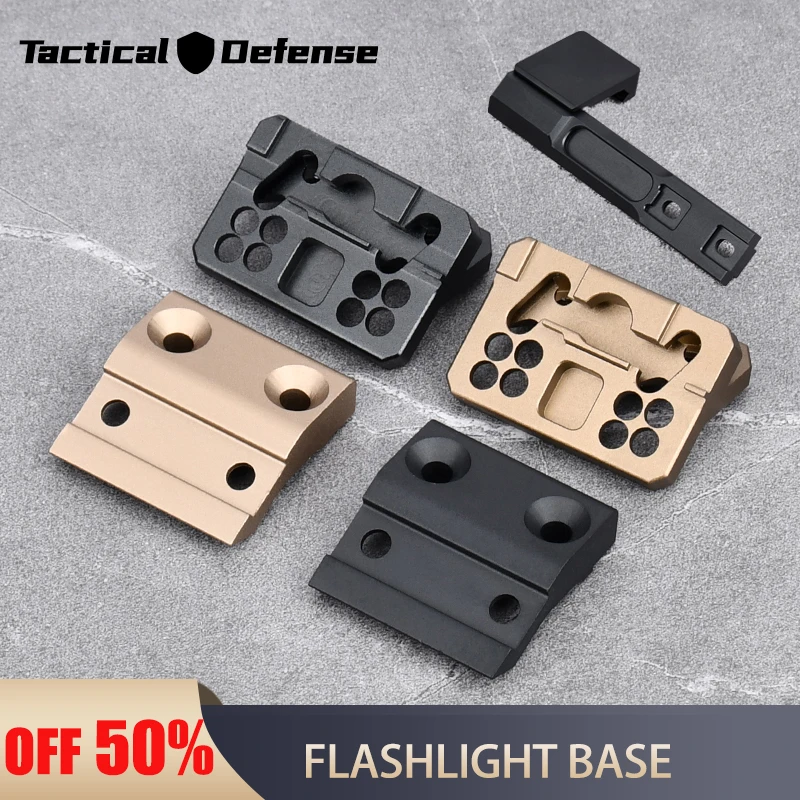 Tactical Mini Offset Flashlight Base Airsoft Fit SMR Mlok Keymod mini Scout Light For Surefir M300 M600 CNC Mount Fit Keymod