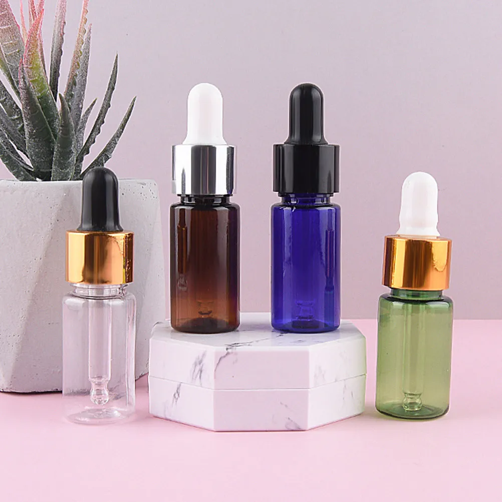 

4Pcs Essential Oil Dropper Plastic Bottles Small Travel Perfume Bottles Empty Reusable Liquid Storage Containers