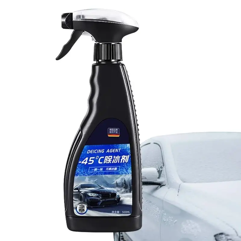 Window Deicer Spray 500ml Ice Remover Melting Spray Snow Removal Snow Melting Defrost Liquid Glass Cleaner Spray For Windshield