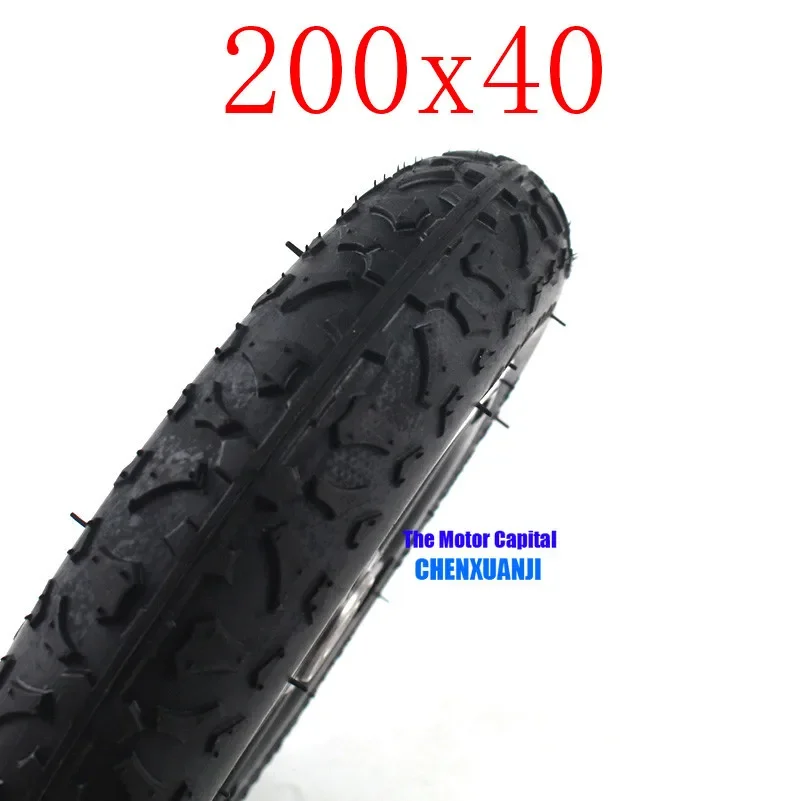 New Tire and Wheel Hub 200X40 with A Bent Angle Valve Stem Electric Bicycle Tyre  Scooter Motorcycle