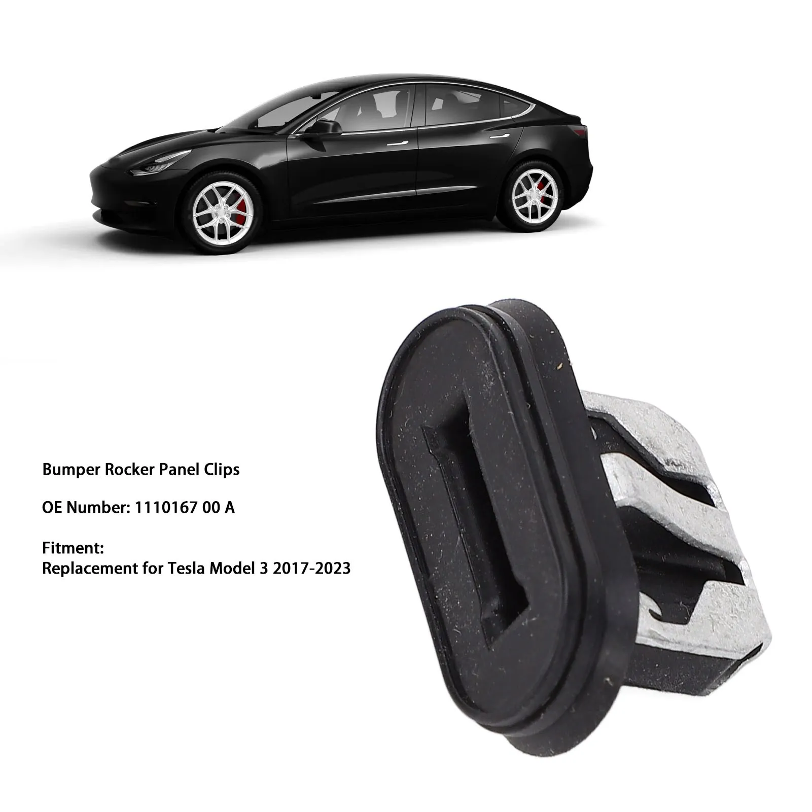 

Bumper Rocker Panel Molding Trim Clips 1110167 00 A Replacement Leaf Plate Lining Buckle Replacement For Tesla Model 3