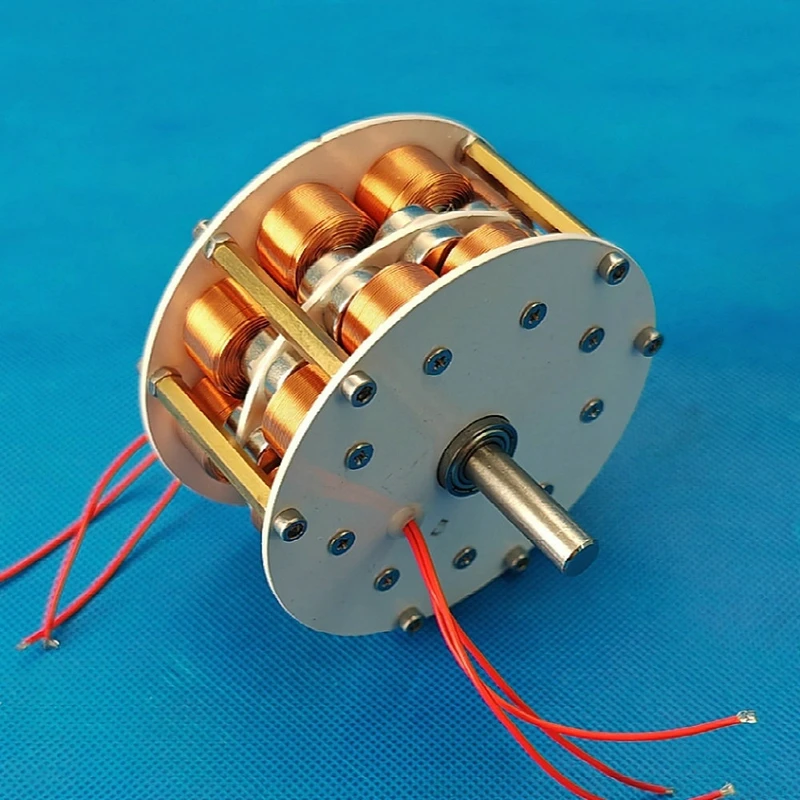 

Генератор с железным сердечником дискового типа, 50 Вт-60 Вт, двухслойный, с сильным магнитом, многополюсный трехфазный генератор высокой мощности