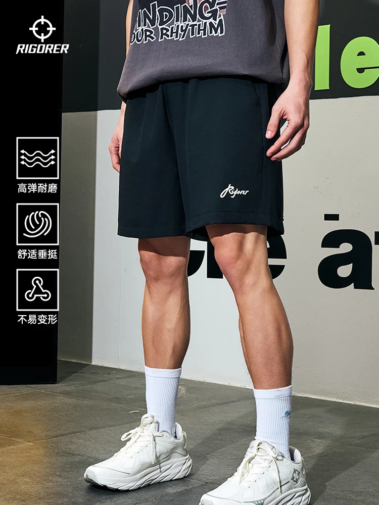 RIGORER Moisture Absorbing Quick-drying Shorts  Men's Running Fitness Basketball Sweatpants Running Sports Elastic Short Pants