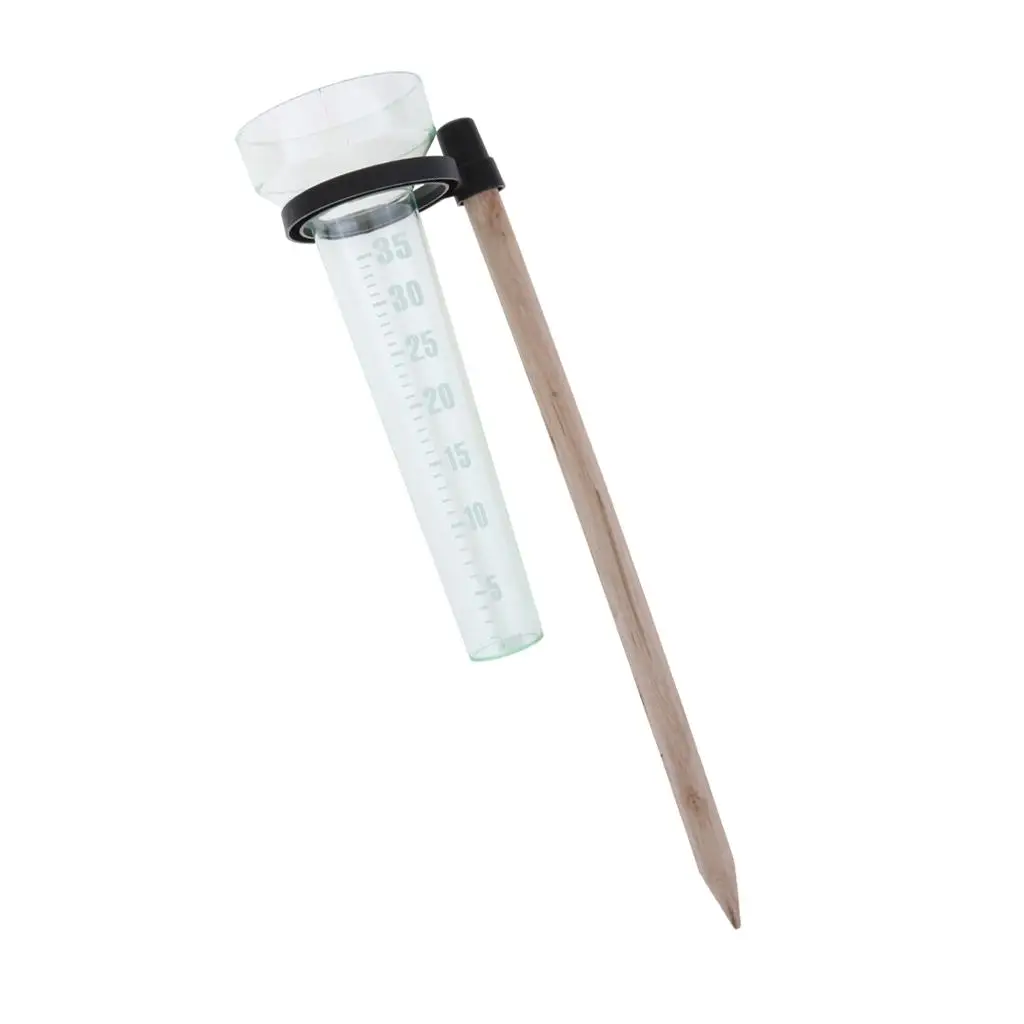 Outdoor Rain Gauge Clear Plastic Rain Meter Garden Rainfall Gauge for Accurate Water Collection