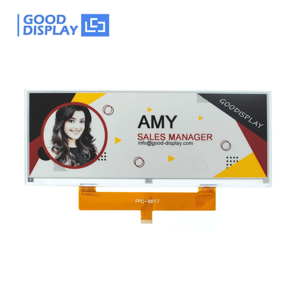 

10.85-Inch Large Size Black, White, Red, and Yellow Four-Color E-Paper Display Resolution 1360x480, GDEM1085F51