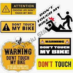 Retro Moto Car Styling Decals for DONT TOUCH MY Bike Motorcycle Warning Reflective Waterproof Fine Occlusion Scratch Stickers