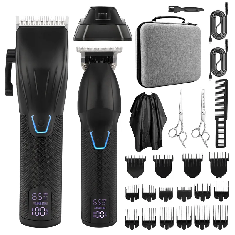 RESUXI Men's Professional Hair Clipper Set Beard Trimmer Rechargeable Hair Cutting Machine Hair Trimmer For Barber Men Shaver