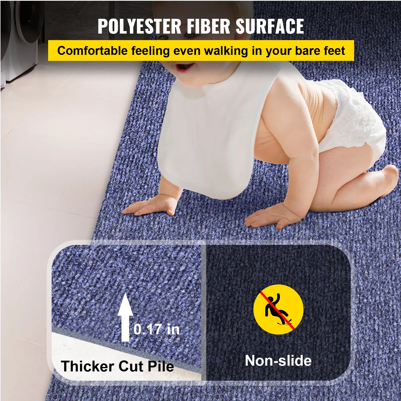 Dywan morski z włosiem ciętym, 32 oz, do łodzi Bass Boat, 6 x 23 stopy, dywan do użytku na zewnątrz i wewnątrz