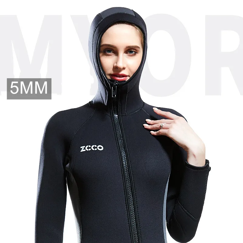 

5MM Neoprene Surfing Snorkeling Kayaking WetSuit Hood For Women Scuba UnderWater Hunting Spearfishing Swim Keep Warm Diving Suit