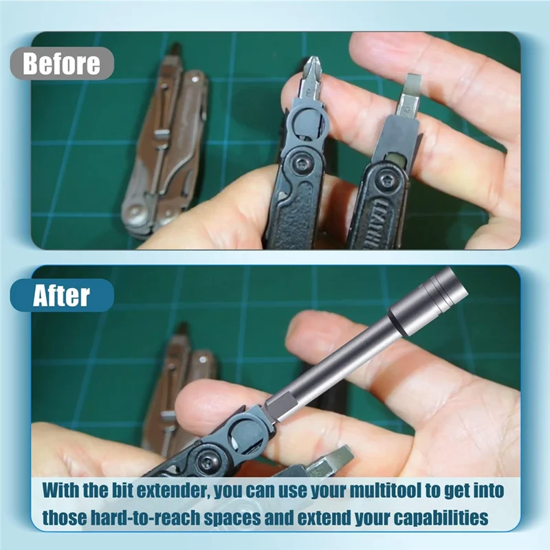 

【Limited-Stock!】For Leatherman,Surge Wave Plus Compatible 1/4" Hex Bits Adapter Bit Driver Extender Add-On Accessory For Multi-T