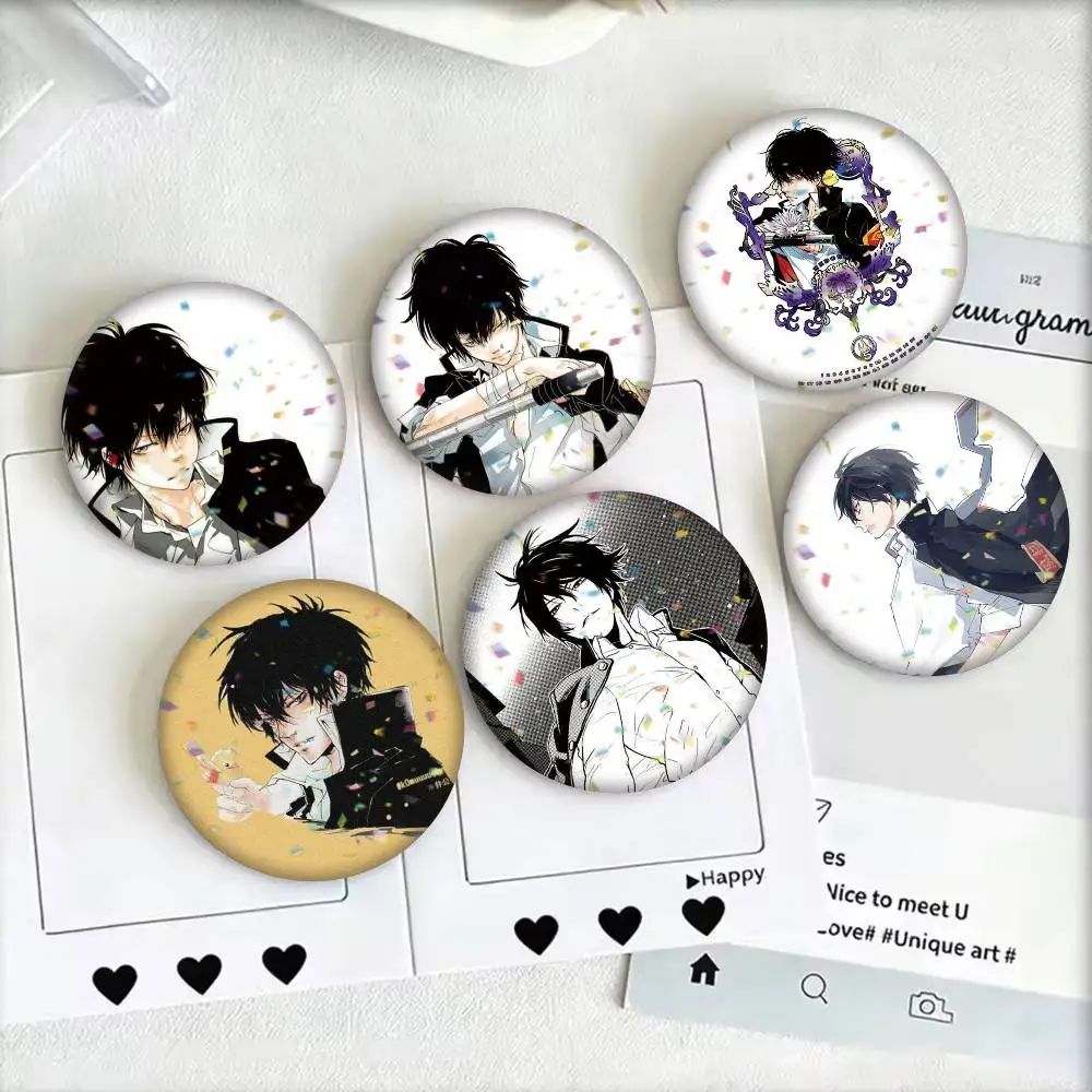 Reborn hibari kyoya 25 32 44 58 75mm Badges Personalized Round Brooches Pins Accessory Gift