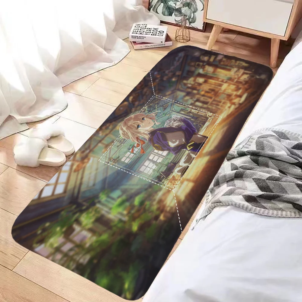 Violet Evergarden Prayer Mat Kitchen Carpet Floor Bath Mat Rugs Bathroom Rug Foot Door Mats Non-slip House Entrance Home Textile