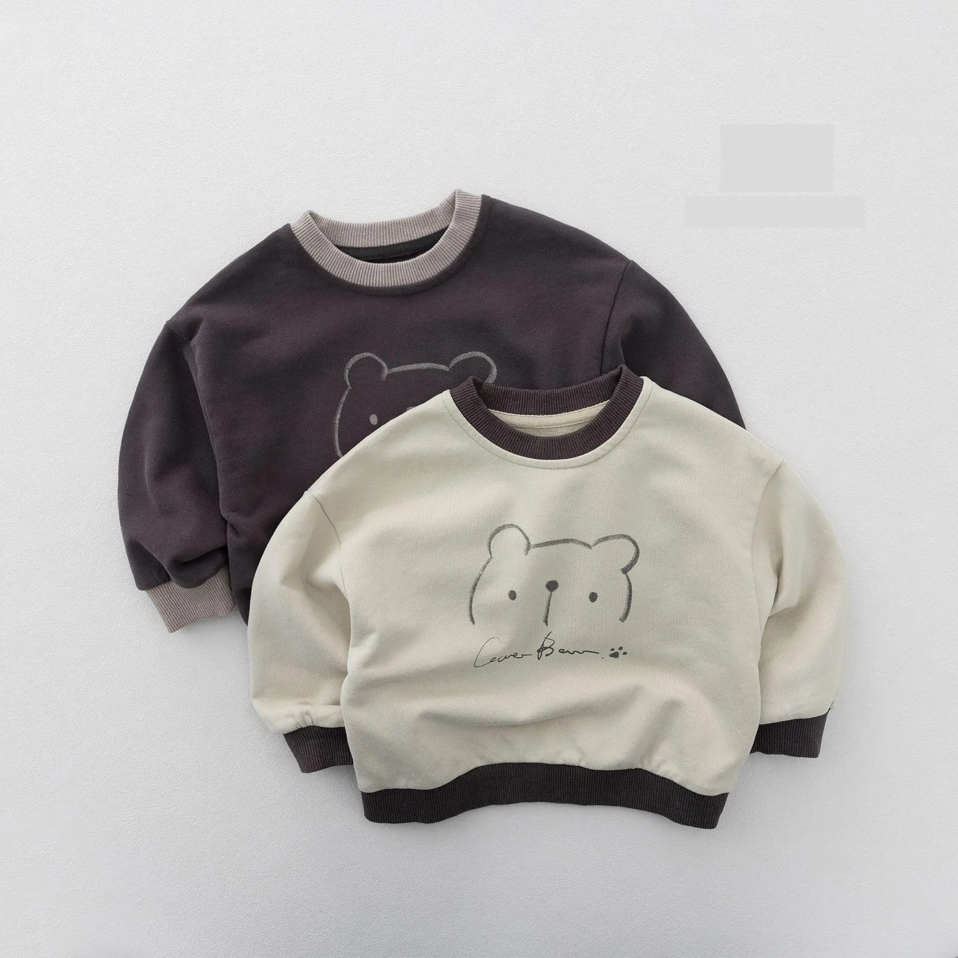 2026 Autumn New Children Long Sleeve T Shirts Boys Girls Casual Sweatshirt Cute Cartoon Print Baby Loose Tops Kids Clothes