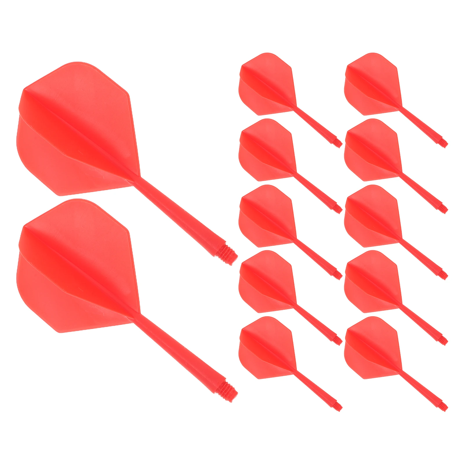 12 قطعة مهاوي رمي السهام المتكاملة الطيران شكل جناح كبير خفيف الوزن من البلاستيك رميات مستقرة قبضة معززة خيط قياسي متوافق