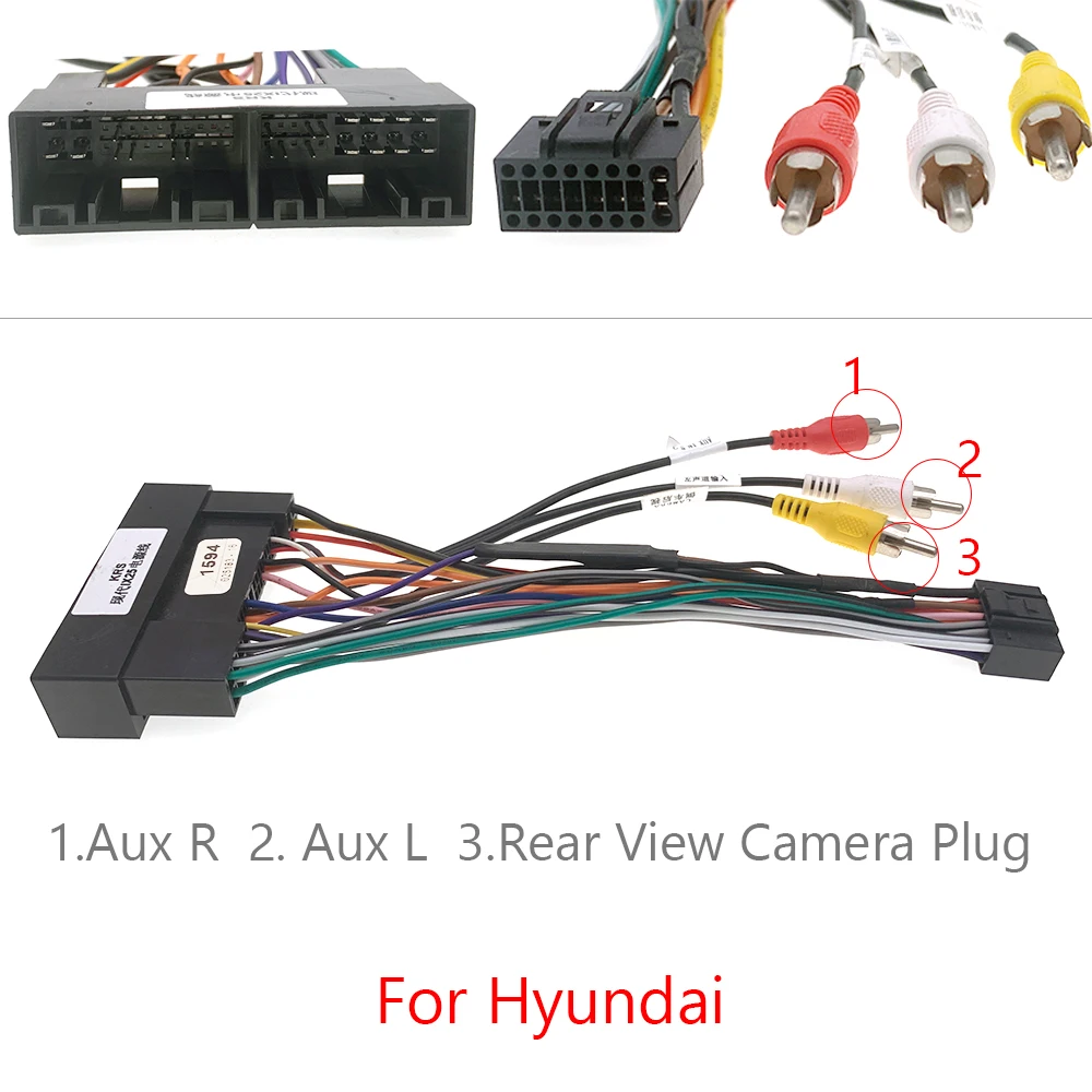 16 Pin Universal Car Android Radio Wire Harness Stereo Wiring USB GPS Adapter Cable For Hyundai Honda Nissan Kia Ford Toyota VW