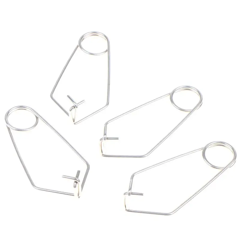 Federdraht-Seilhülsen-Clip 4/8 Stück, leichter, robuster Kabelhalter-Clip für die Organisation von Rucksack- und Campingausrüstung – Detail 2
