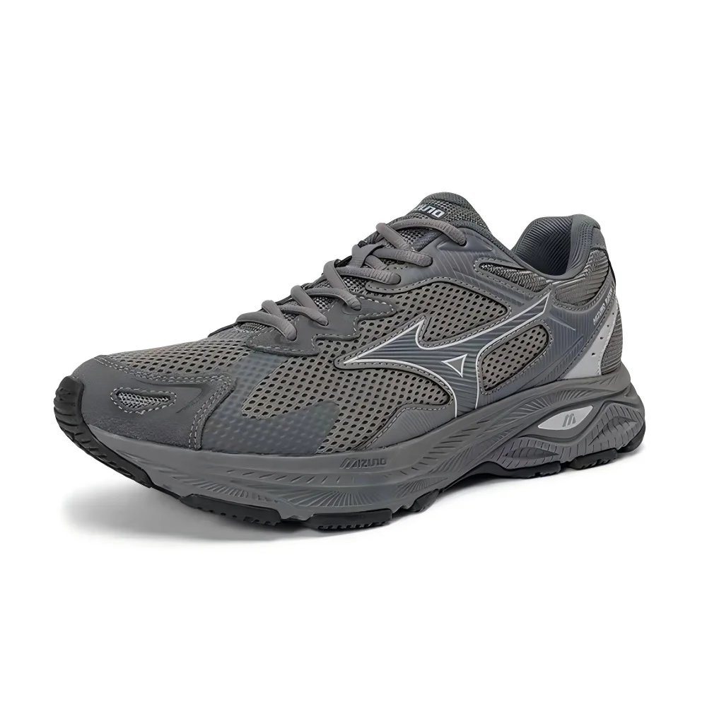 Mizuno Racer S Unisex Low-Top Casual Running Shoes – Gray, Stylish, Non-Slip, Breathable & Durable for Daily Wear D1GH223502