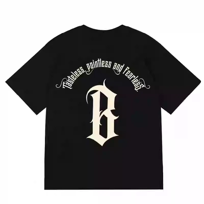 

Motorcycle Simple, Fashionable and Western-Style Cotton Breathable Summer New Loose Mid-Length T-Shirt for Men and Women