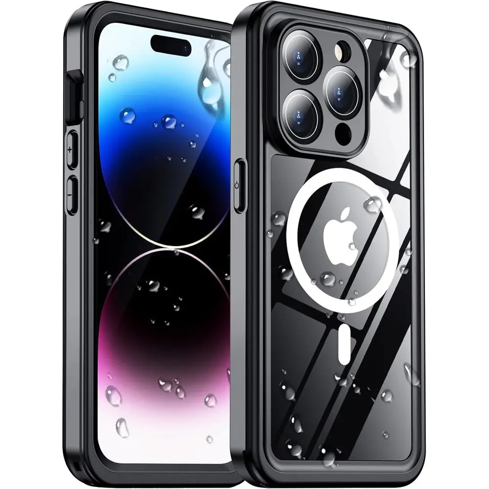 

Водонепроницаемый чехол для iPhone 14 Pro Max — ударопрочный, совместимый с MagSafe, устойчивый к пылу и падению, IP68, 6,7