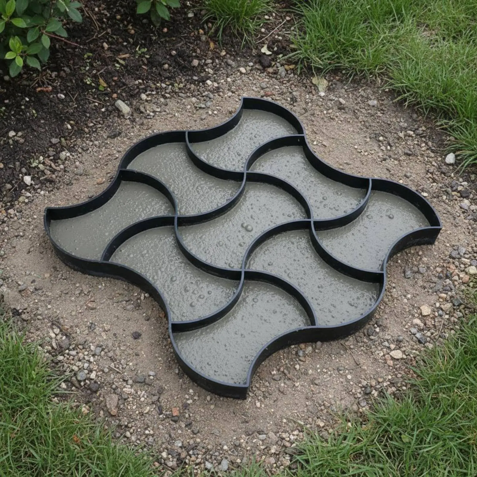 Cobblestone Mold DIY Walk Creator Mold Reusable Concrete Path Creator Easy to Use for Homeowners