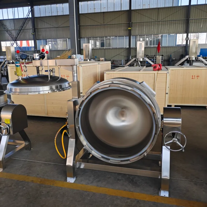 Large Automatic Pressure Cooker Stainless Steel Industrial Steam Cooking Equipment for Bakery Customized