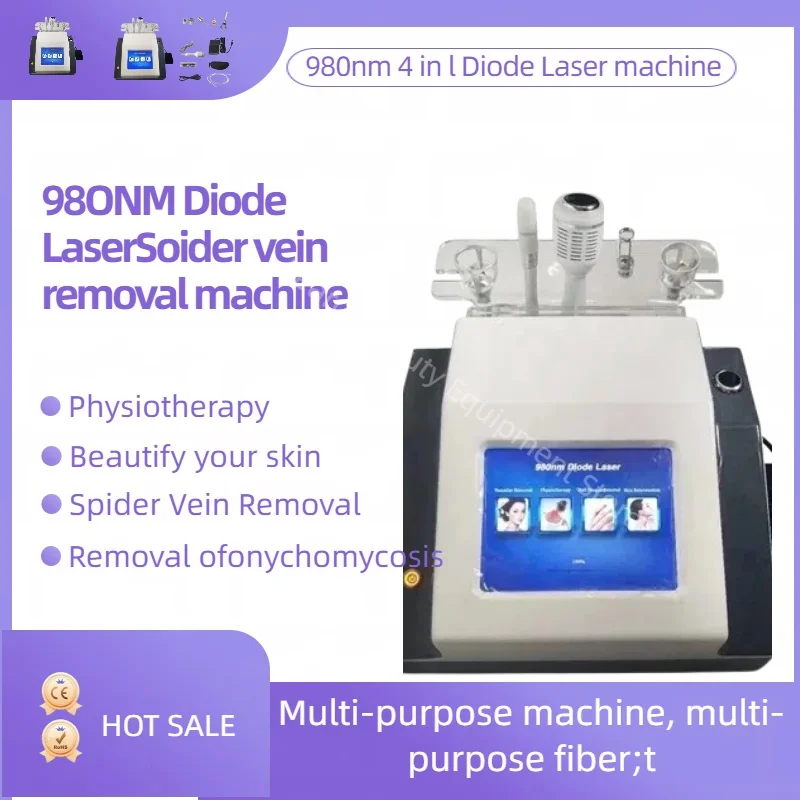 2025 5 in 1 980nm Diode Laser Blood Vessel Removal Machine For Spider Vein Removal 980 Blood Vessel Removal For Nail Fungus