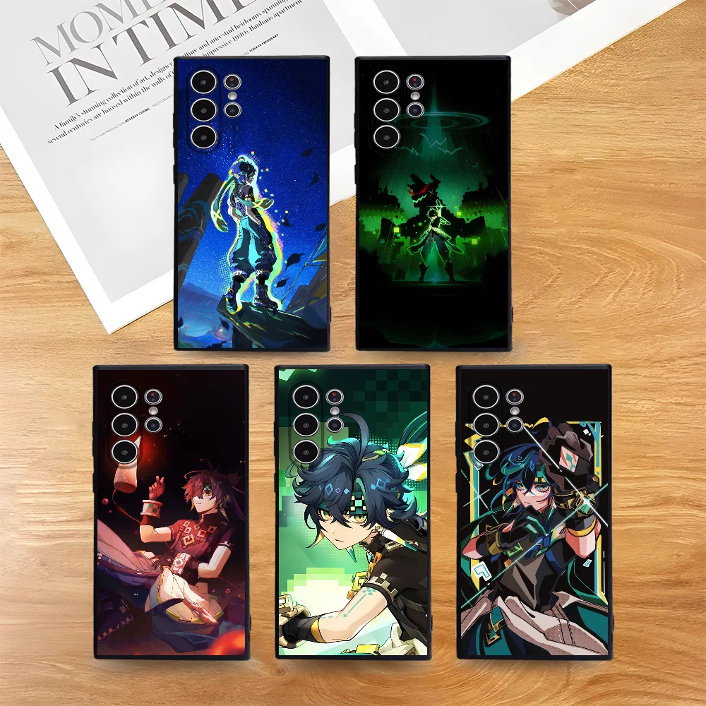 

Genshin Impact Kinich Phone Case For Samsung Galaxy S25 S24 S22 S23 Ultra S21 S20 Plus 5G Frosted Non-Slip Full Cover Case