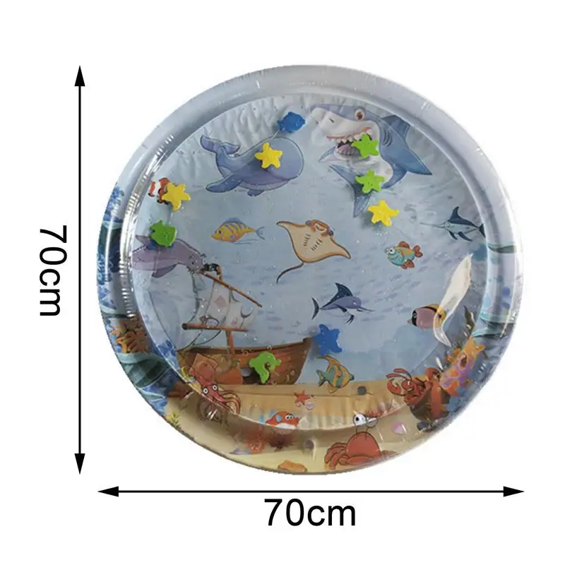 子供のための円形の膨脹可能なウォータープレイマット,子供のためのパッド付きクッション